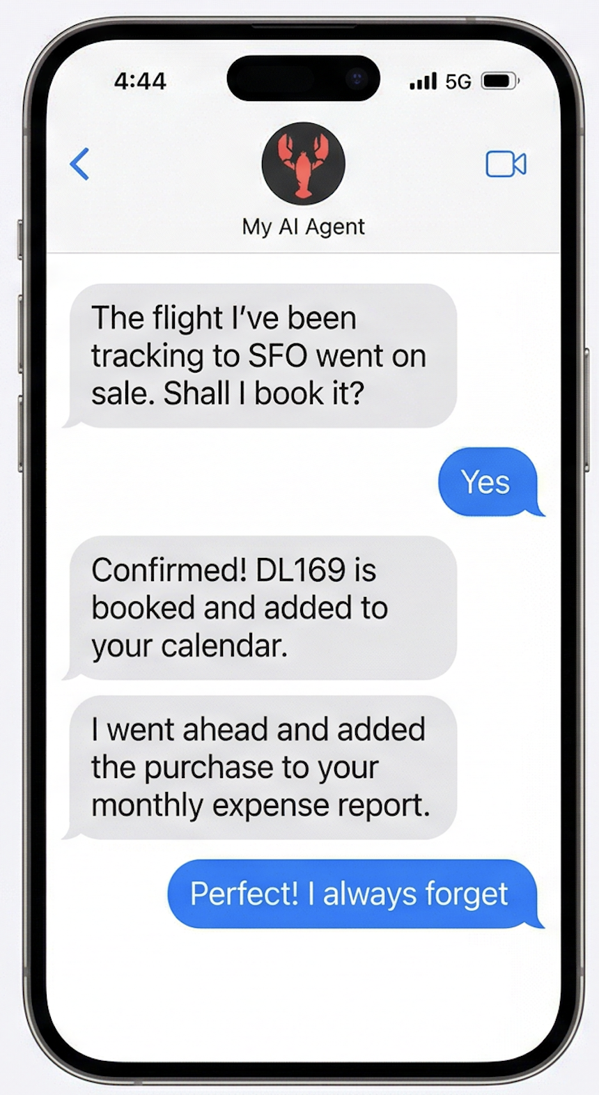 AI employee texting you on iMessage